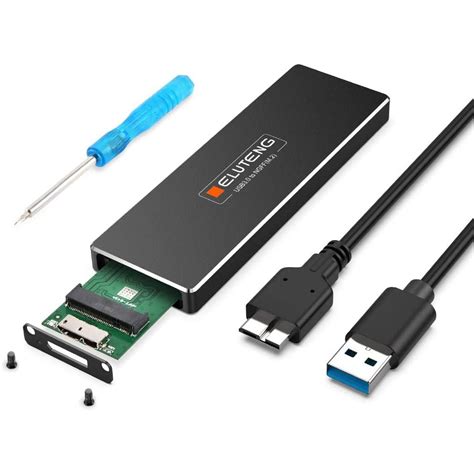 ELUTENG M2 to USB Adapter M.2 SATA NGFF Enclosure Support All SATA B and B + M key SSD NGFF ...