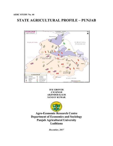 (PDF) STATE AGRICULTURAL PROFILE -PUNJAB