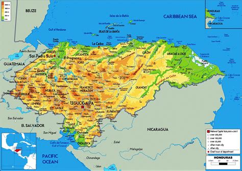 Geographic map of Honduras: geography, climate, flora, fauna ...