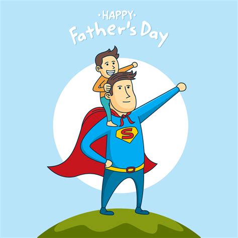 Father's day background with a father wearing superhero clothes 6207487 Vector Art at Vecteezy