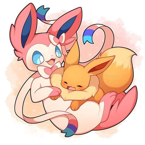 Sevi 🌱🌸 on Instagram: "🌸 Sylveon & Eevee 🌸 . Likes, saves and comments ...