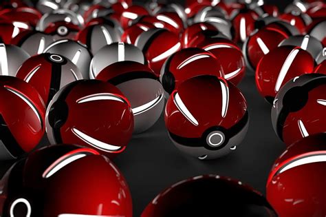 Pokeballs 3D, 3d, ball pokeball, pokemon, HD wallpaper | Peakpx