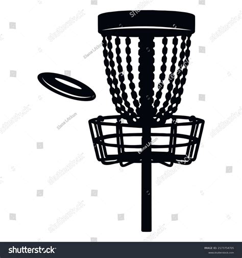 Disc Golf Basket Frisbee Silhouette High Stock Vector (Royalty Free) 2173754705 | Shutterstock