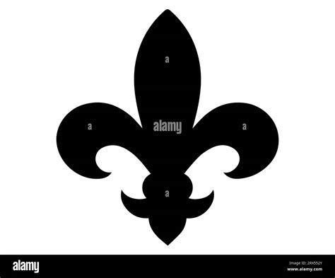 Fleur de lis silhouette vector art white background Stock Vector Image ...