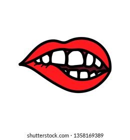 Tshirt Design Snarling Red Lips Teeth Stock Vector (Royalty Free) 2388479055 | Shutterstock