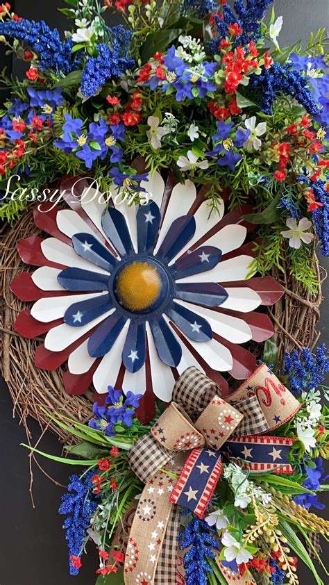 Patriotic Wreath, Memorial Day Wreath, Veterans Day Wreath, Military ...