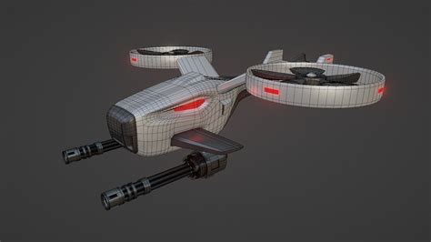 Combat Drone Concept 3D model - TurboSquid 2014695