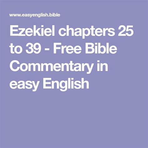 Ezekiel chapters 25 to 39 - Free Bible Commentary in easy English (With images) | Free bible ...