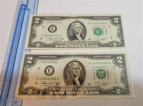 Very Rare 1976 Two Dollar Bill with Printing | Etsy