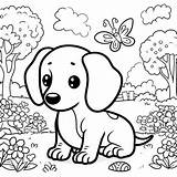 Cute Baby Dachshund Coloring Page  Download Print Or Color Online For sketch template