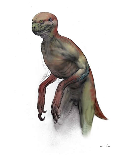 Scrapped "Jurassic Park IV" Human/Dinosaur Hybrid Concept Art