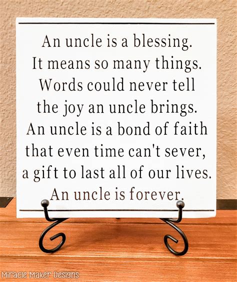 An Uncle Is A Blessing Canvas Sign Uncle Definition Uncle | Etsy