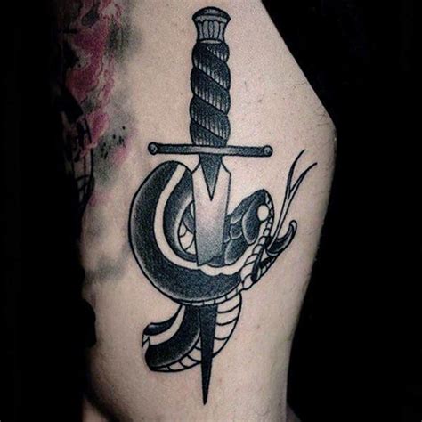 91 Most Attractive Knife (or Dagger) Tattoos You can Try - Wild Tattoo Art