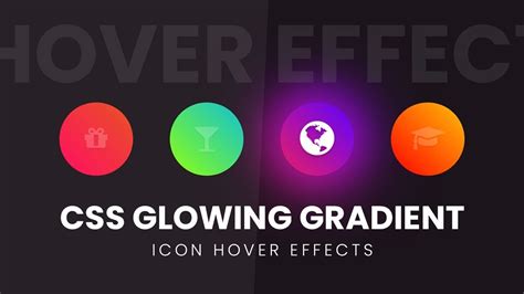 Glowing Gradient Icon Hover Effects | Html CSS and Fontawesome Icon - YouTube