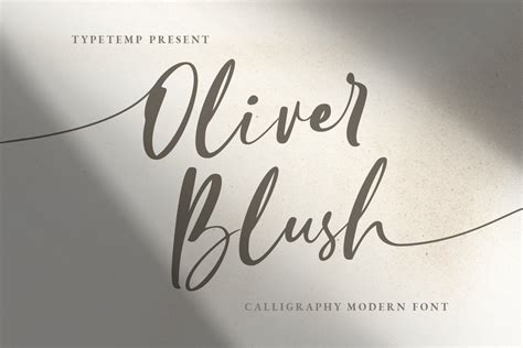 Oliver Blush Font - Dafont Free