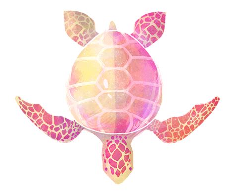 a watercolor drawing of a sea turtle