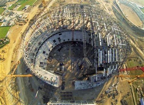 Aerial shot of the construction of the Philippine Arena | Aerial, City ...