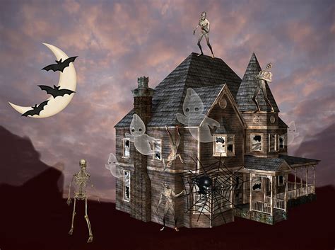 4K free download | Zombie Halloween Special, zombies, purple, Bats, black, puce, white, House ...