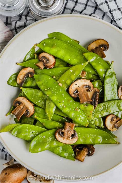 Garlic Snow Peas and Mushrooms (side dish) | Diet Limited