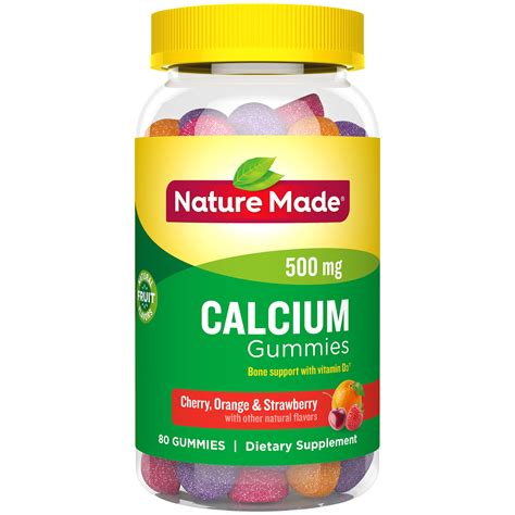 Nature Made Calcium 500 mg Gummies, 80 Count for Bone Health† - Walmart.com