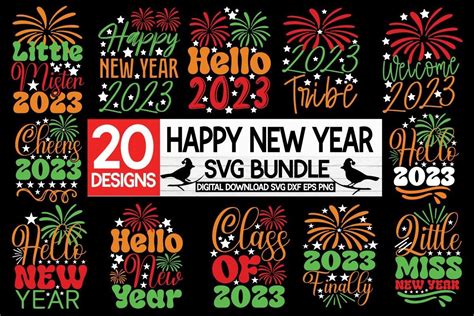 Happy New Year SVG Bundle Bundle · Creative Fabrica