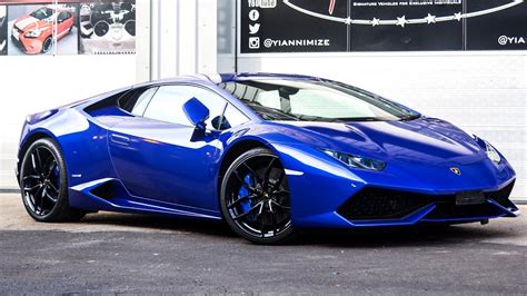 Lamborghini Huracan Wrapped in Blue - YouTube