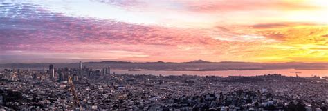 SF Sunrise from Twin Peaks [OC][1500x511] : r/CityPorn