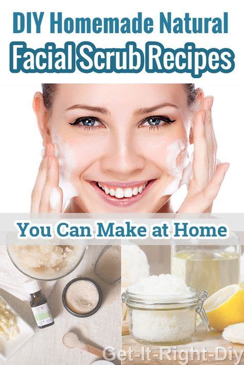 Best Homemade Face Scrub Recipes Easily DIY (With images) | Facial scrub recipe, Natural facial ...