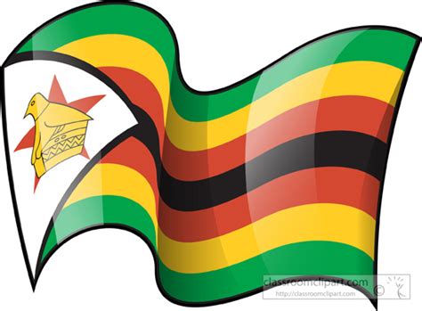 World Flags Clipart- Zimbabwe-flag-waving-3 - Classroom Clipart