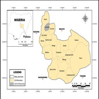 Map of Nigeria showing Plateau state where the study area is located | Download Scientific Diagram