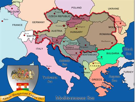 Map Austro-Hungarian Empire 1914 | Empires | Pinterest | Mapas, Historia y Geografía