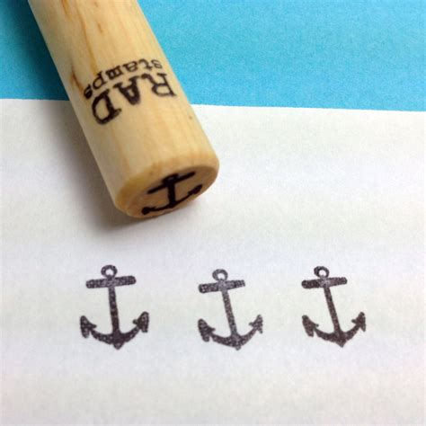 Tiny Anchor Rubber Stamp Nautical Pirate by RADstamps on Etsy