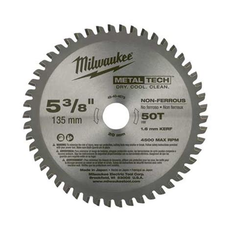 Milwaukee 48-40-4075 5-3/8" 50T Metal Cut Circ Saw Blades