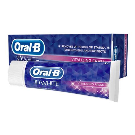 Oral-B 3D White Revitalising Fresh Whitening Toothpaste 75ml | Wilko