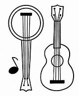 Banjo And Guitar Coloring Page  Free Printable Pages For Kids sketch template