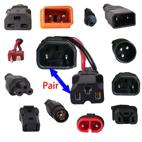 Charger Battery Plug adaptor eBike Power Cord Conversion 3 Pin T Type ...