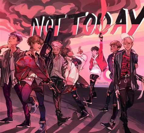 Resultado de imagen para not today bts fanart en 2019 | Bts, Fond d ...