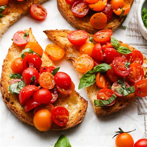 Cherry Tomato Bruschetta | Lindsey Eats