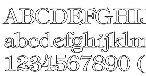 Tiffany Normal Hollow Font Download Free / LegionFonts