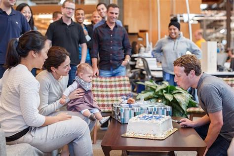 Mark Zuckerberg Celebrates 32nd Birthday at Work With Daughter Max