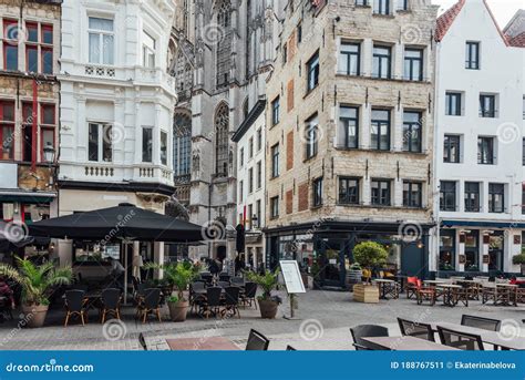 Old Street of the Historic City Center of Antwerpen Antwerp, Belgium. Editorial Photo - Image of ...