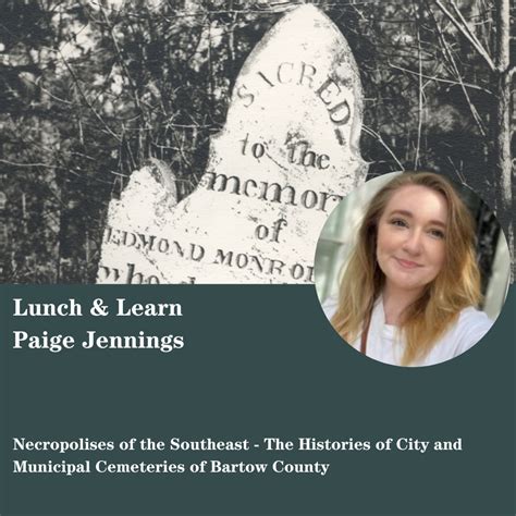 Lunch & Learn: The Histories of Municipal Cemeteries of Bartow County ...