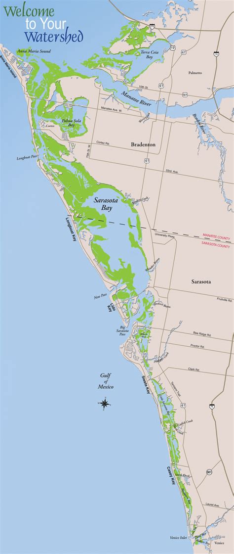 Sarasota Bay | Sarasota Bay Estuary Program - Casey Key Florida Map | Printable Maps