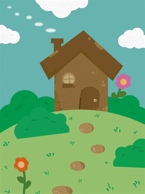 Cartoon Cute House Background, Cartoon, Cute, House Background Image for Free Download