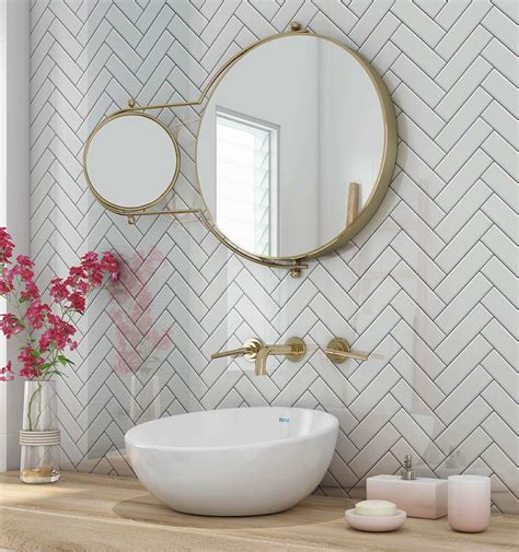 White Herringbone Bathroom Tiles | ubicaciondepersonas.cdmx.gob.mx