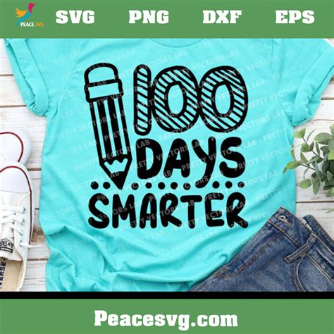 Visual Arts Craft Supplies & Tools Kid's shirt svg 100 Days of Smarter ...