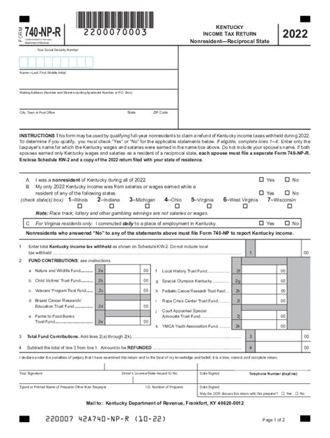 2023 Ky State Tax Form - Printable Forms Free Online