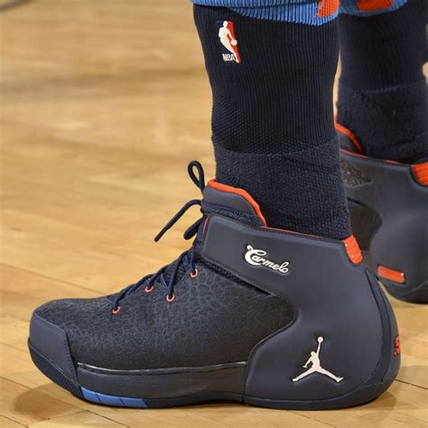 Carmelo Anthony vistiendo una nueva Jordan Melo 1.5 PE esta noche Nike ...