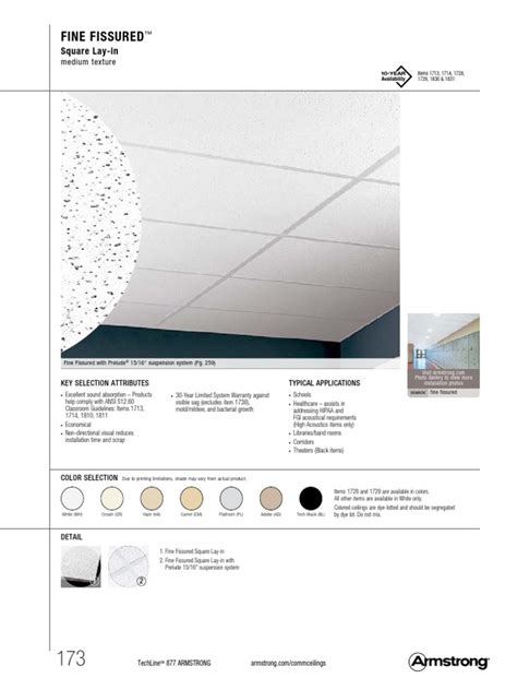 Baldosa Armstrong Fine Fissured 1729 | PDF | Building | Building Engineering