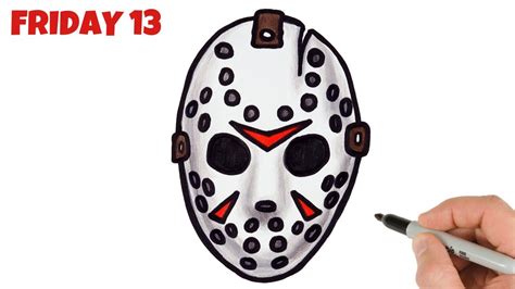 How to Draw Jason Voorhees Mask | Friday The 13th - YouTube